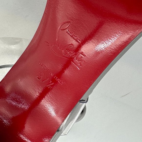 Christian Louboutin CORINETTA 100 Studded PVC Strap SandalS Heels Shoes $845 - Picture 13 of 14